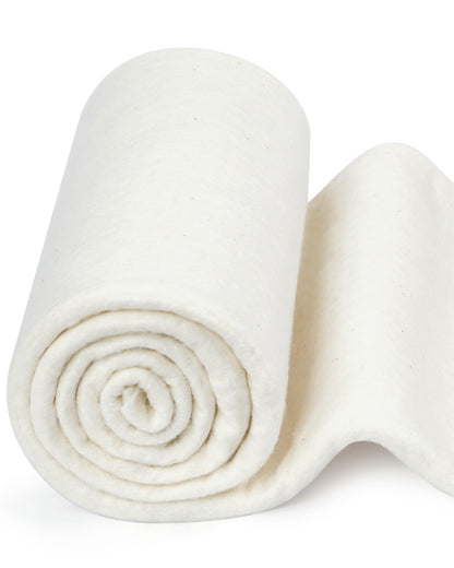 FIVEIZERO 100% Natural Cotton Quilt Batting–47Inchx1Yard Large Lightweight Batting Fabric,Quilting Batting by The Yard for Sewing,Crafts,DIY,Potholders,Backing,Wadding,Twin & King Size Quilt Projects