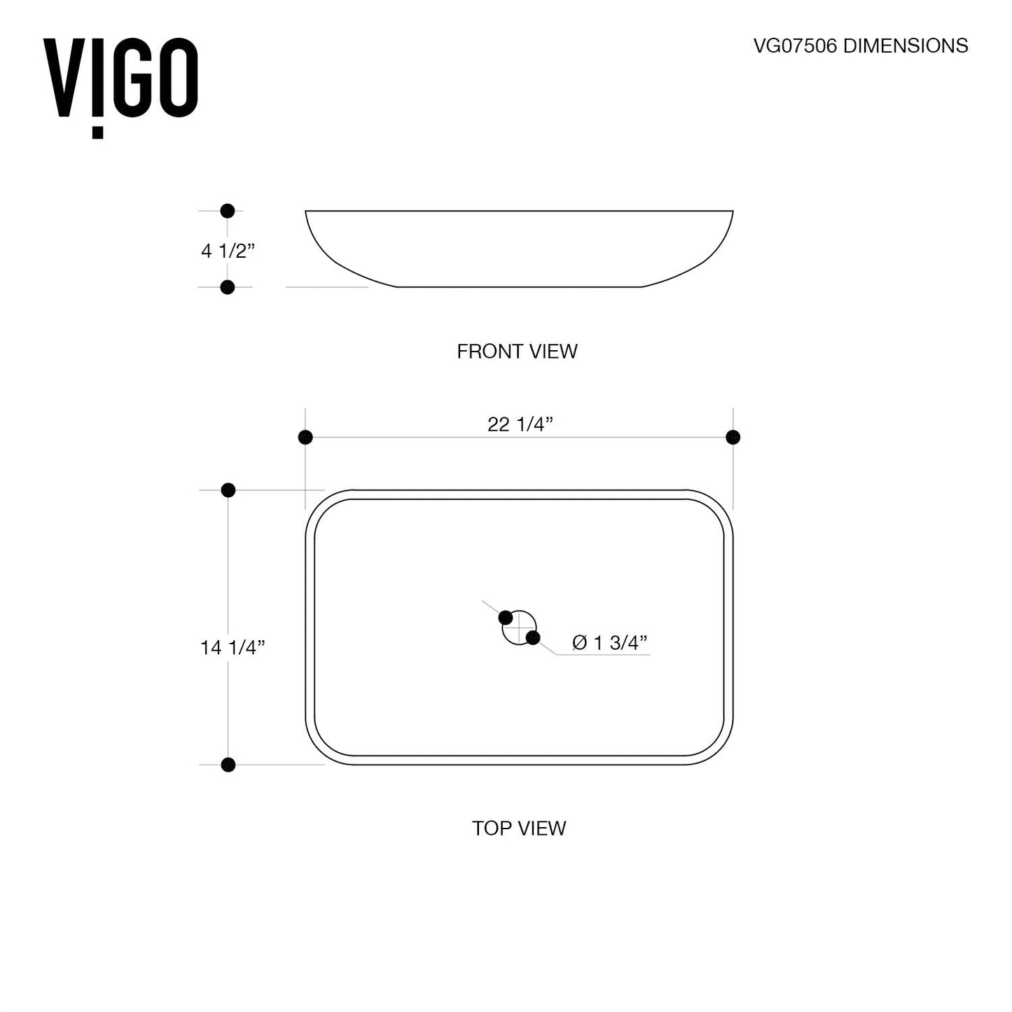 VIGO 22" L -14" W -12" H Donatello Glass Rectangular Vessel Sink Set in Copper with Faucet and Drain -VGT513