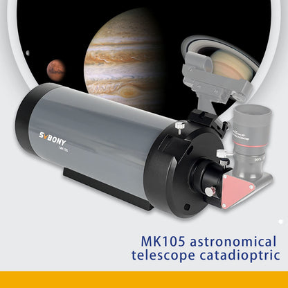 SVBONY MK105 Maksutov-Cassegrain Telescope, Dispersion-Free Imaging, 105mm Catadioptric Telescopes,160mm Dovetail Plate Catadioptric OTA, High-Reverse Electrolyte Coating for Planet Visual Photography