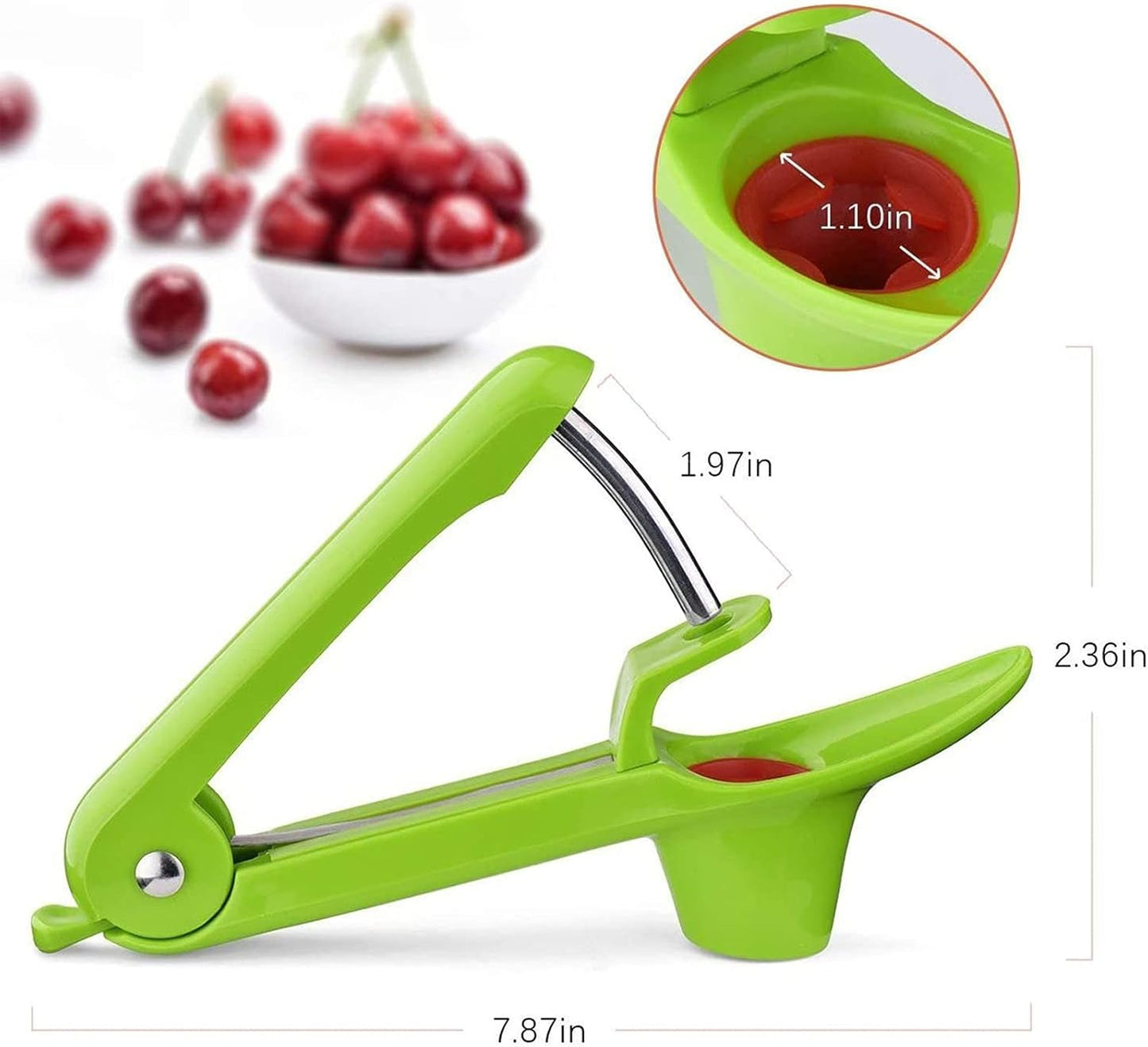 Stainless Steel Multi-Function Olives & Cherry Pitter Tool, Heavy-Duty Fruit Pit Remover for Jam Making
