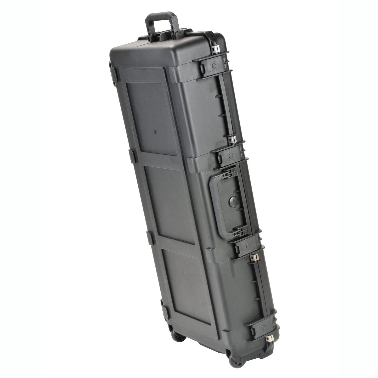 SKB Cases iSeries Portable Double Rifle Large Case, Parallel Limb Bow Carrying Chest Hard Plastic Exterior Heavy Duty Case with Wheels, Black