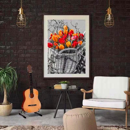 MMAHD 5D DIY Diamond Art Painting Kits for Adults,Flower Full Drill Embroidery Paintings Rhinestone Pasted DIY Painting Cross Stitch Arts Crafts for Home Wall Decor 11.8×15.8Inches