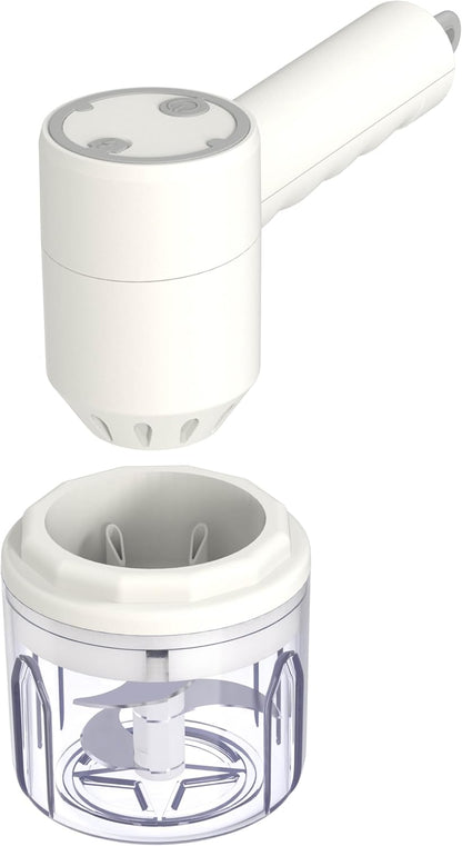 Cordless Hand Mixer & Mini Food Processor with 3 Speed Modes, Electric Egg Beater Whisk, USB Cable & Accessories