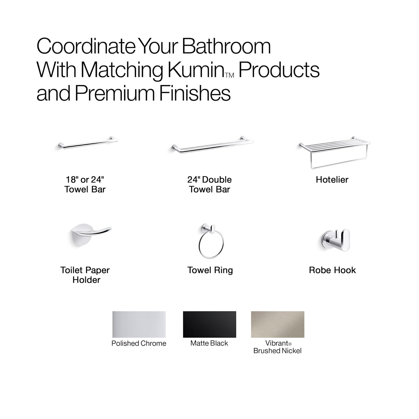 KOHLER Toilet Paper Holder by, Bathroom Toilet Paper Holder, Kumin Collection, Vibrant Brushed Nickel, K-24546-BN