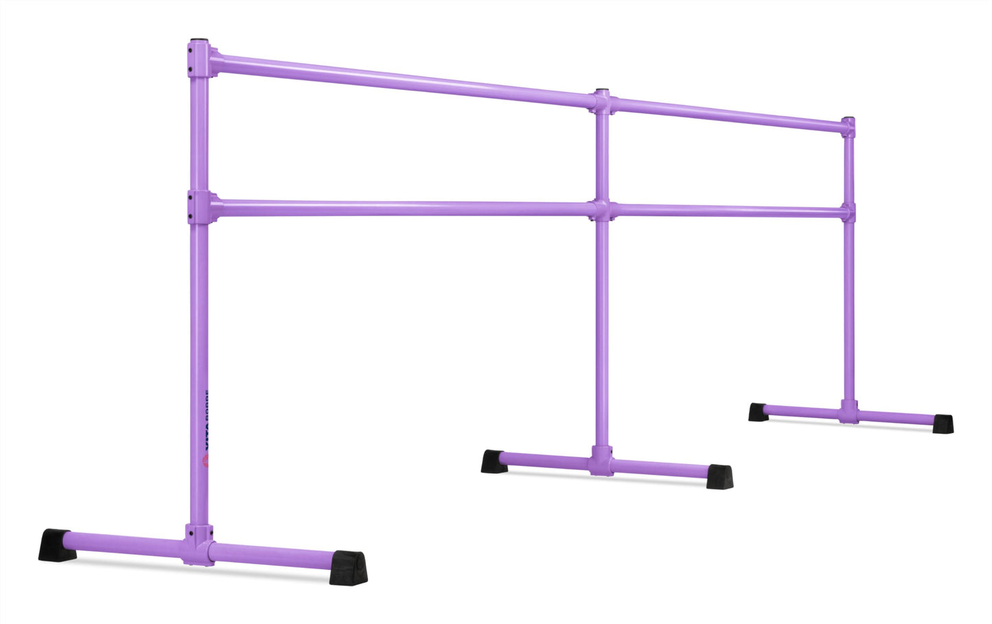 VITA Barre Portable Freestanding Double Ballet Barre, Extreme, 14 Ft Bars, Purple, Steel | Fixed Height, Made in USA, Home or Gym Exercise Equipment for Kids & Adults | Dance, Fitness, Pilates