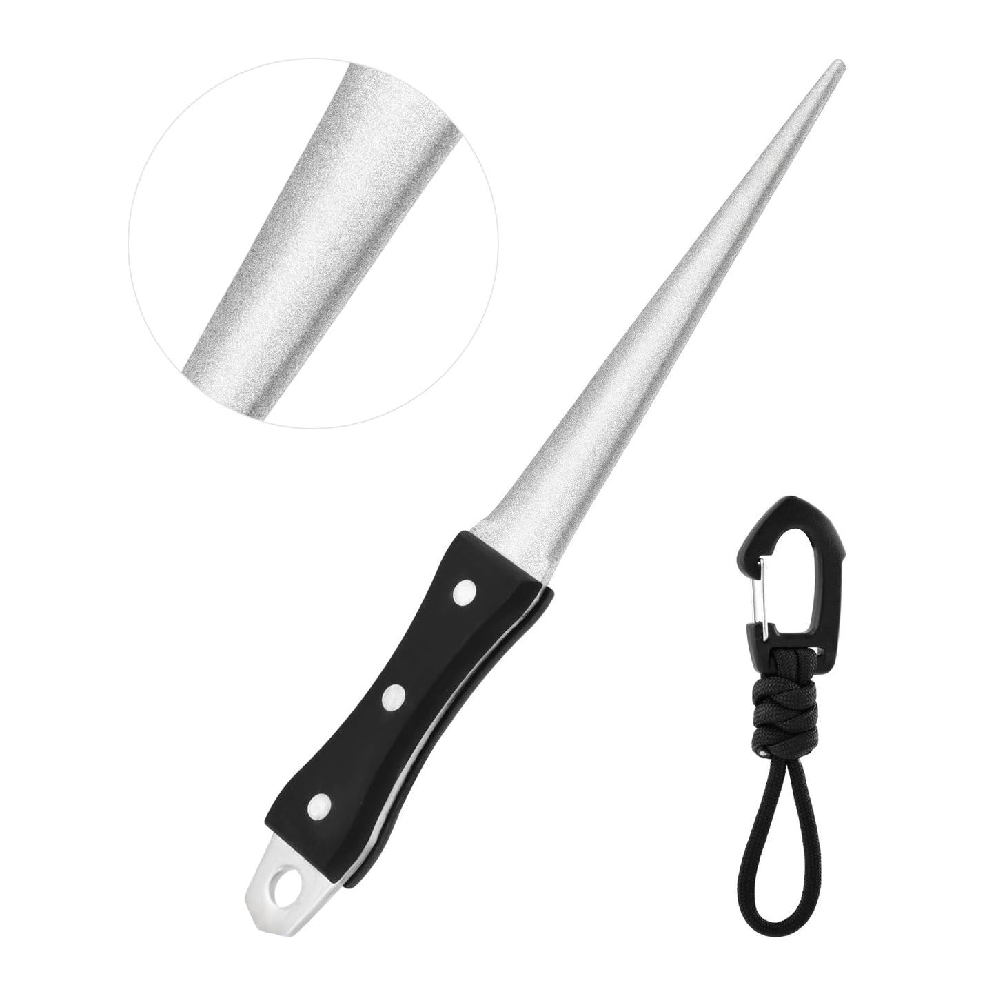 Mellisore Hoof Knife Sharpener Honing Rod - 10 InchDiamond Coated Farrier Tool with Ergonomic Solid Wood Handle for Hoof Knives & Farm Knives