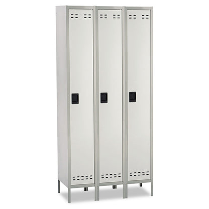 Safco Products Single Tier Locker, 3 Column, Gray