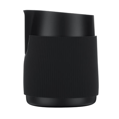 Normcore Handleless Milk Pitcher - Espresso Steaming Pitcher with Round Spout - 18/8 Stainless Steel Milk Frothing Jug, Black Non-Stick - Coffee Latte Frothing Pitcher - 20.3 oz (600 ml)