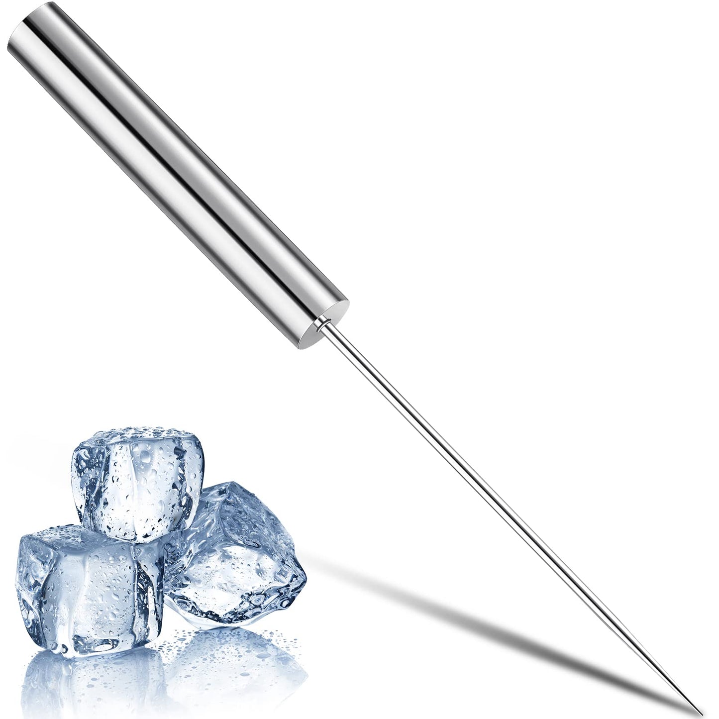 Stainless Steel Ice Pick Crusher Chisel Removal Pick Crushed Ice Tool for Kitchen Bars Bartender Picnics Camping and Restaurant(14 Inch)