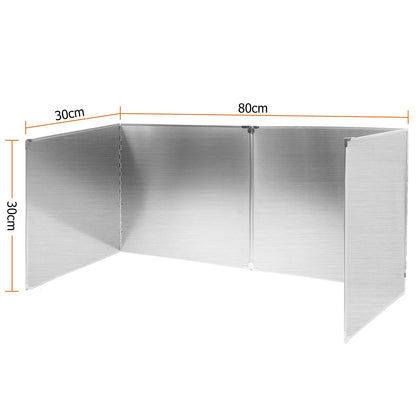 Amundo 2 Pieces Grease Splatter Guard 2 Sided Foldable Stainless Steel Splatter Guard Oil Splash Guard for Grease Stainless Steel Backsplash for Stove Frying Pan Splatter Guard (15.7" X 11.4")