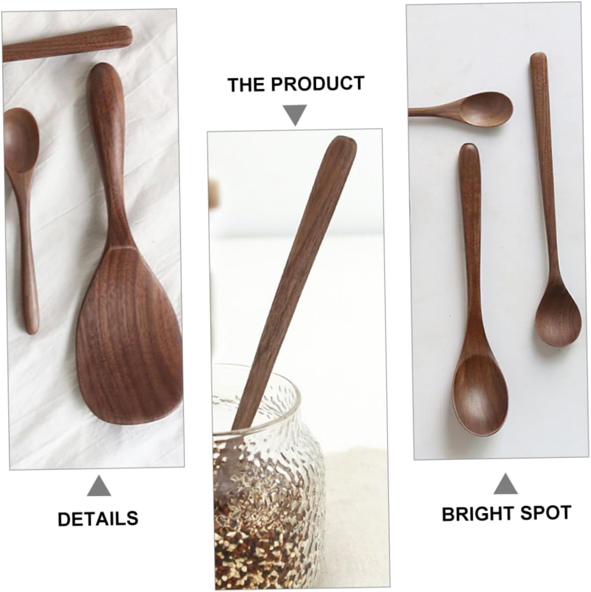 Black Walnut Cutlery Set for Kids: Japanese Tools, Bamboo Cooking Utensils, Child Suit