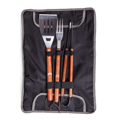 NFL Dallas Cowboys BBQ Tote with Digital Print (3 Piece), One Size, Black
