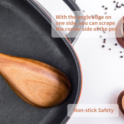 Big Wooden Spoon for Cooking, 17-Inch Kitchen Serving Scoop for Big Pot, Heavy Food Service Spoon