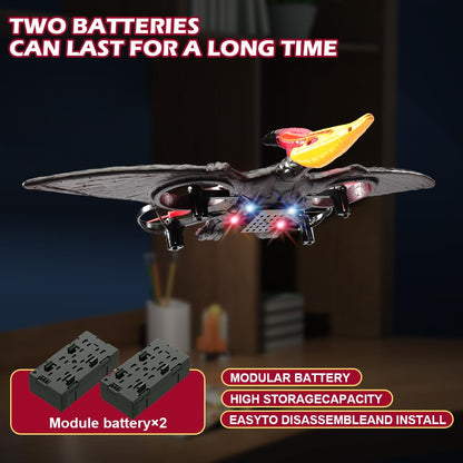 jaming Pterodactyl Drone Dragon Toys Rc Airplane for Kids and Adults Easy to Flying Dinosaur Toys Remote Controlled Aircraft for Beginners Hobby RC Plane Toys Birthday Gifts for Boys 8-12