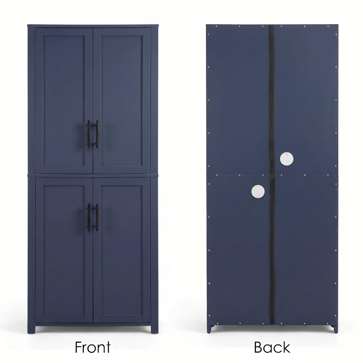 Casaphoria Kitchen Pantry Cabinet, 67" Tall Freestanding Kitchen Cabinet with 4 Adjustable Shelves, 28" W Storage Cabinet for Kitchen Pantry Organization (Navy Blue, Single)
