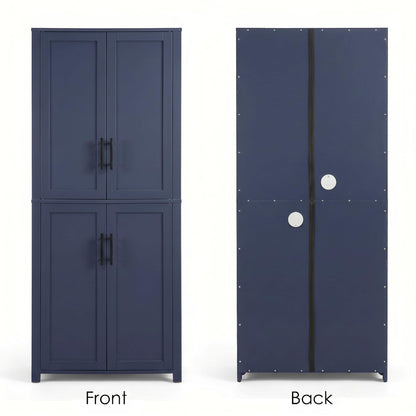 Casaphoria Kitchen Pantry Cabinet, 67" Tall Freestanding Kitchen Cabinet with 4 Adjustable Shelves, 28" W Storage Cabinet for Kitchen Pantry Organization (Navy Blue, Single)