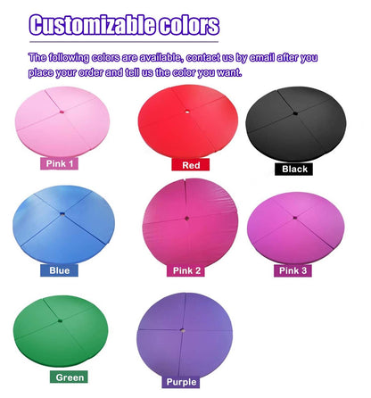 TGBHM Circular Pole Crash Mat Fitness Dance Pole Mats, Black Foldable Gymnastic Yoga Dance Mat, Thick Epe Foam Crash Pad Exercise Shock Absorption Cushion,200cmx5cm