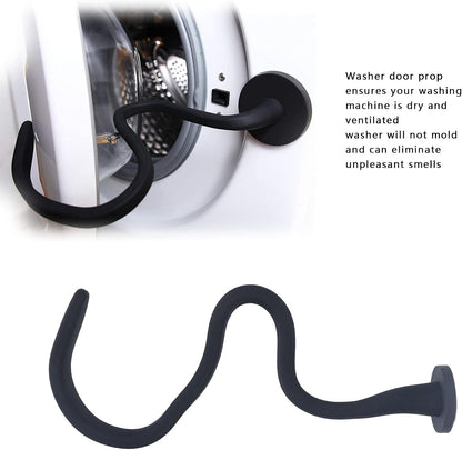 Front Load Washer Door Prop, Flexible Magnetic Washing Machine Door Holder, Universal for Front Load Washer (Black)