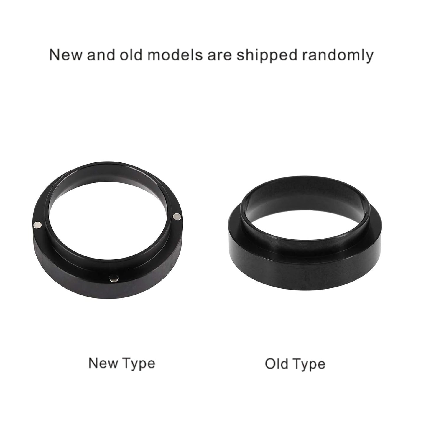 Fdit Espresso Dosing Funnel, Aluminum Coffee Dosing Ring Replacement for 58mm Portafilters (Black)