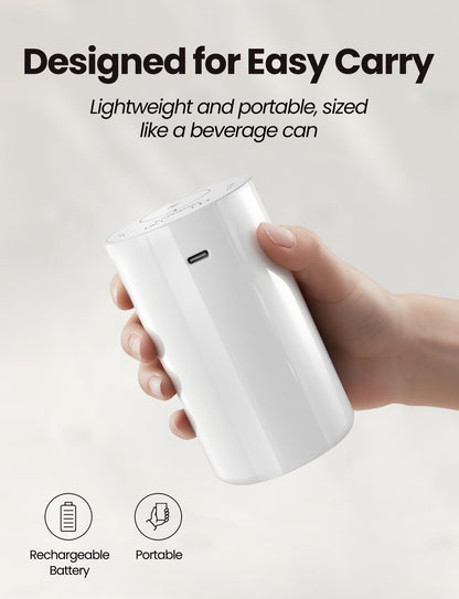 Waterless Essential Oil Diffuser, Portable Aromatherapy Diffuser with 20mL Capacity, Battery Operated Mini Scent Diffuser,3 Mist Levels & Timers, Leak-Free, for Home, Car, Office (Black)