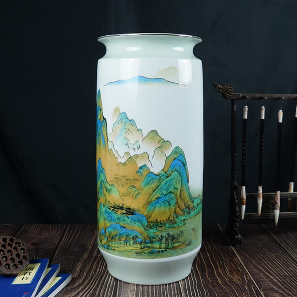 HXYONGN Chinese Ceramic Vase Large Chinese Vase Jingdezhen Oriental Handcrafted Porcelain Porcelain Flower Vase Chinese Antique Ceramic Vases Traditional Decorative Vase