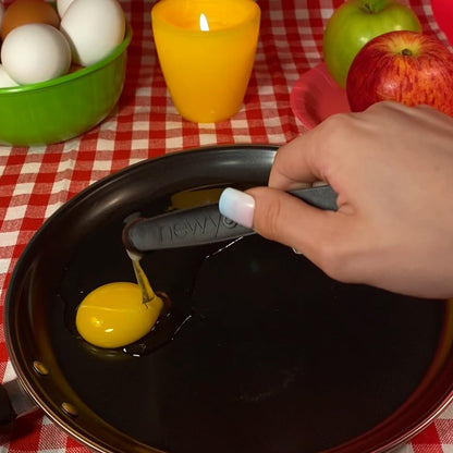 The Original Egg Tool. Engineered to instantly pick up that nasty glob of chalaza membrane off egg yolks. Picks up broken eggshell fragments with ease. Essential Kitchen Tool for food competitions.