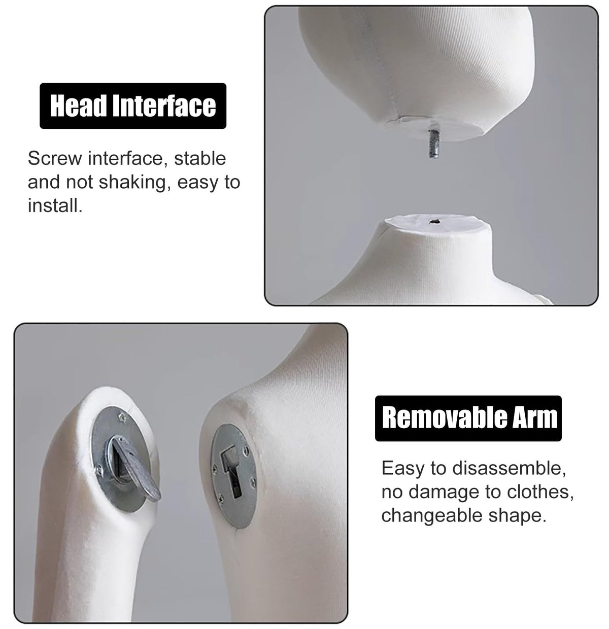 ntumLeap Adjustable Soft Full Body Mannequin for Kids Ages 1-14, Ideal for Boutique & Retail, Styrofoam Dress Form Dummy in White, Perfect for Displaying Children's Clothing, Whit, White-10 Years Old