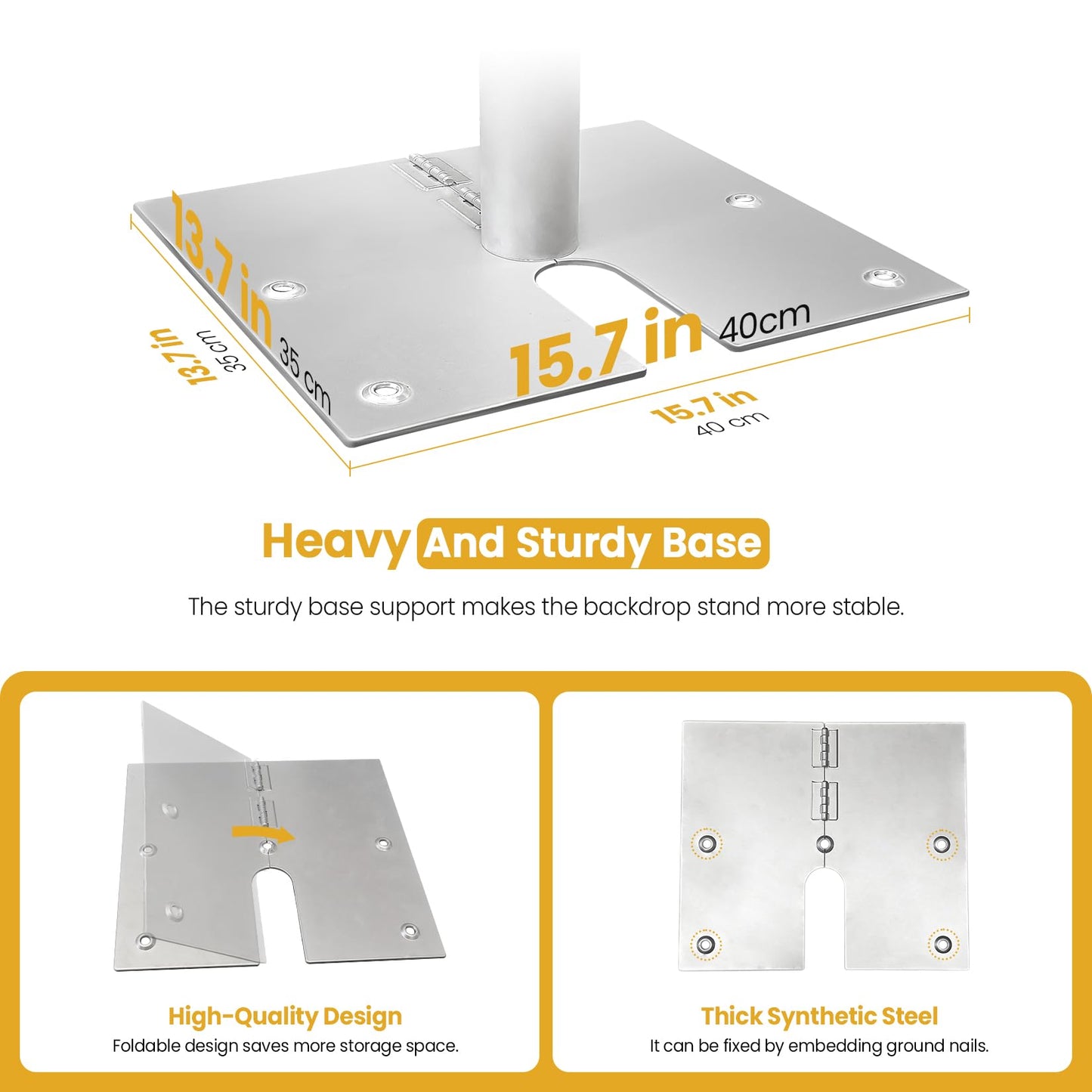 Jiang&Rong 10x10Ft Three Crossbar Backdrop Stand - Heavy Duty Adjustable Metal Frame with Drape Kit, Photographic Studio Backdrop Stand for Wedding, Birthday Party, Banquet Decorations, Events