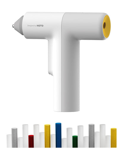 HOTO Cordless Auto Dispensing Glue Gun, Easyflow Hot Glue Gun with 40 Glue Sticks, 30s Fast Heating, 3000mAh USB-C Rechargeable, Anti-Scald & Anti-Drip, Ideal for DIY Crafts, Home Repairs & Decoration