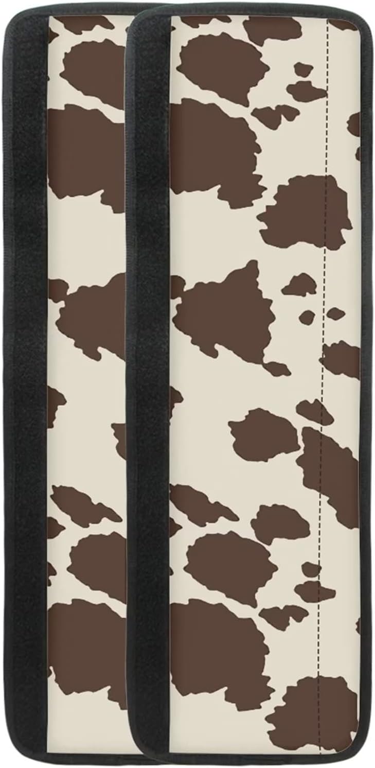 Brown Cow Print Refrigerator Door Handle Cover - Antiskid Protector Gloves for Fridge, Oven, 2 Pieces Keep Off