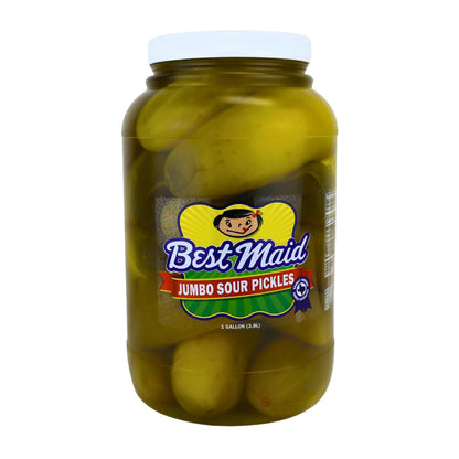 Best Maid Sour Pickles – 1 Gallon Jar (12–16 Count) – Classic Texas-Style Whole Sour Pickles, Crisp & Tangy Flavor – 1 Pack