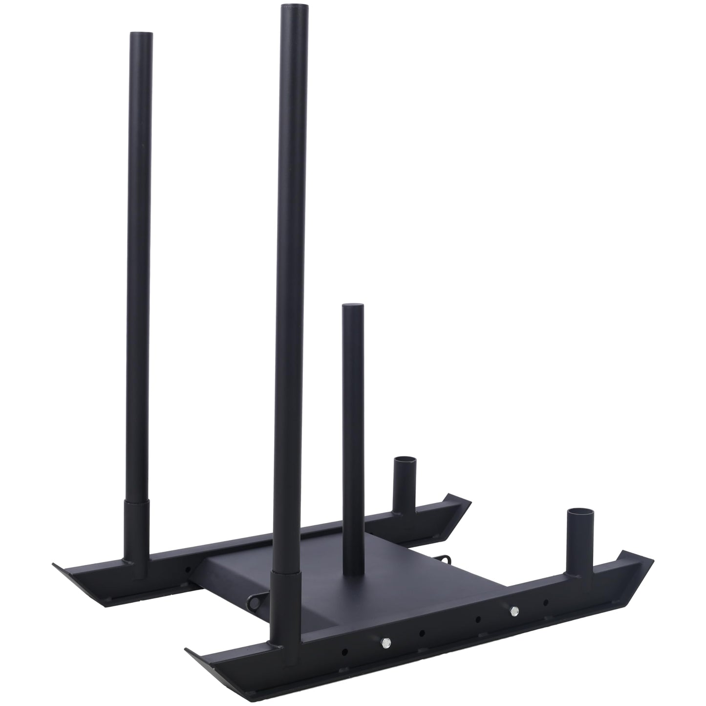Gecheer Weight Training Pull Sled for Strength, Speed & Conditioning – Heavy-Duty Steel Fitness Sled with 2-Inch Plate Holder for Grass or Turf