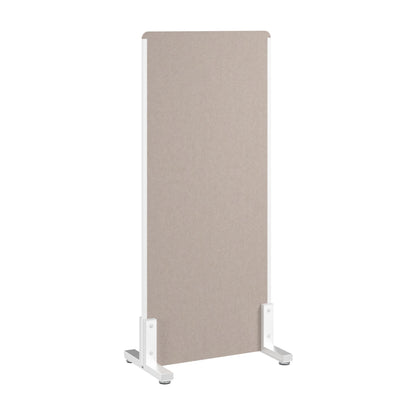 Bush Business Furniture 24W x 55H Freestanding Privacy Screen in Warm Beige, Standing Office Partition with Acoustic Sound Dampening Panel