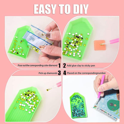 Diamond Art Kits for Kids - 4 Pack Diamond Art Painting for Kid - Arts and Crafts for Kids Ages 8-12 - 5D Diamond Art Dots Paint by Number - Big Gem Art for 5 6 7 9 10 Year Old Girls Boys Gifts