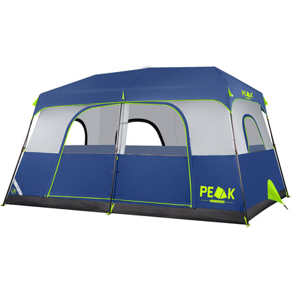 PEAK OUTDOORS Instant Tent 6/8 Person Tents for Camping, 60 Second Easy Setup Portable Camping Cabin Tent with Rainfly, Waterproof Pop Up Tents for Family Camping & Hiking with Expandable Carry Bag