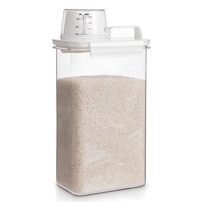 FrutPunch Rice Container, Rice Storage Container, 3-4 Lbs Tcereal Storage Container, Dog Food Storage Container, Suitable for Home Kitchen Rice, Soybean Food Storage (2.4, Quarts)