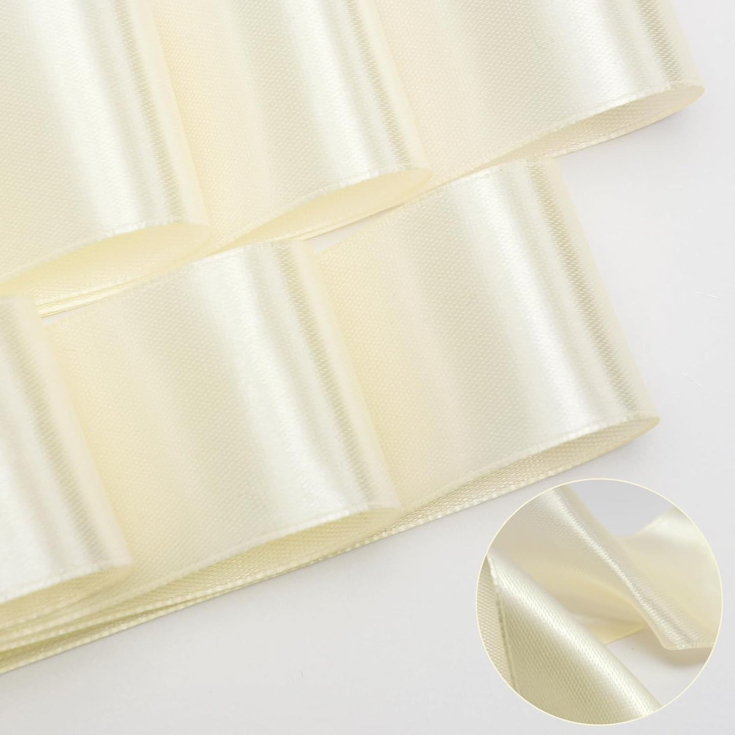 Skiennix Wedding Chair Decorations - 24 Pcs Satin Ribbon Bows in Elegant Ivory White