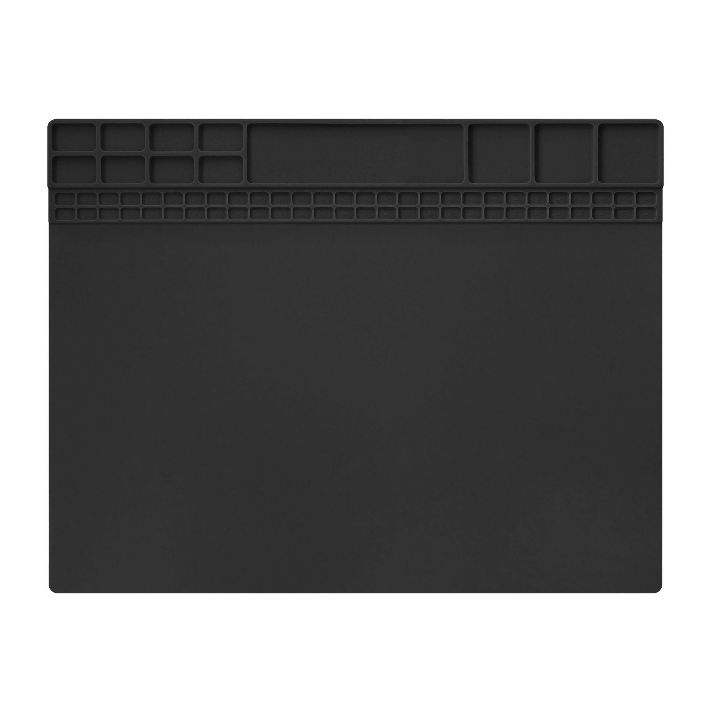 Handook Soldering Mat Silicone Repair Mat Heat Resistant 932°F Workbench Mat for Cellphone, Computer, PCB board Electronic Repair Mat for Soldering Station Iron Gun with Size 16 x 12 Inch (Black）