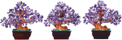 MANIFO Amethyst Crystal Tree, Reiki Healing Gemstone Money Tree Feng Shui Crystals Home Office Luck Decoration