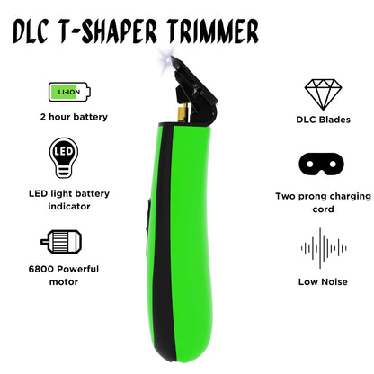 Supreme Trimmer T Shaper - Quiet Cordless Beard & Hair Trimmer for Men | 120 Min Runtime, Low Noise, Zero-Gap DLC Blade | Ideal for Sensitive Skin, Kids & Elderly | ST5206
