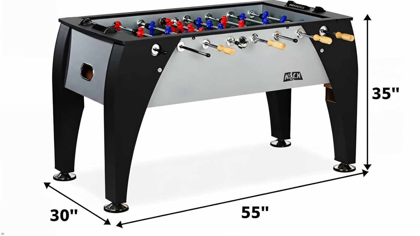 KICK Legend 55" Foosball Table (Gray) – Professional Full-Size Indoor Game Table