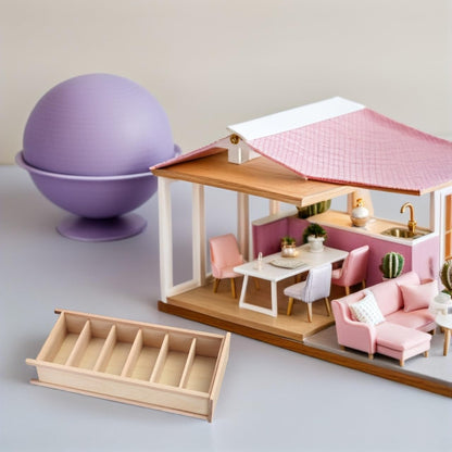 FAVOMOTO 1:12 Mini Bookshelf, Wooden Vertical Doll House Book Shelf Miniature Furniture Bookcase Decor Mini House Supply for DIY Craft Display Decoration Accessories