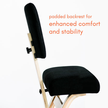 Sleekform East Austin Kneeling Chair, Posture Support Comfortable Ergonomic Kneeling Chair, Natural Back Pain Relief, Best for Posture