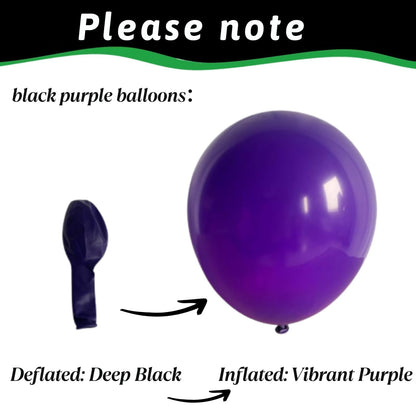 Purple Green Black Balloons, Monster Truck Balloon,12 Inch Green Dark Purple Balloons for Boys 3rd 4th 5th Boys Baby Shower Race Car Theme Truck Theme Birthday Party Decorations