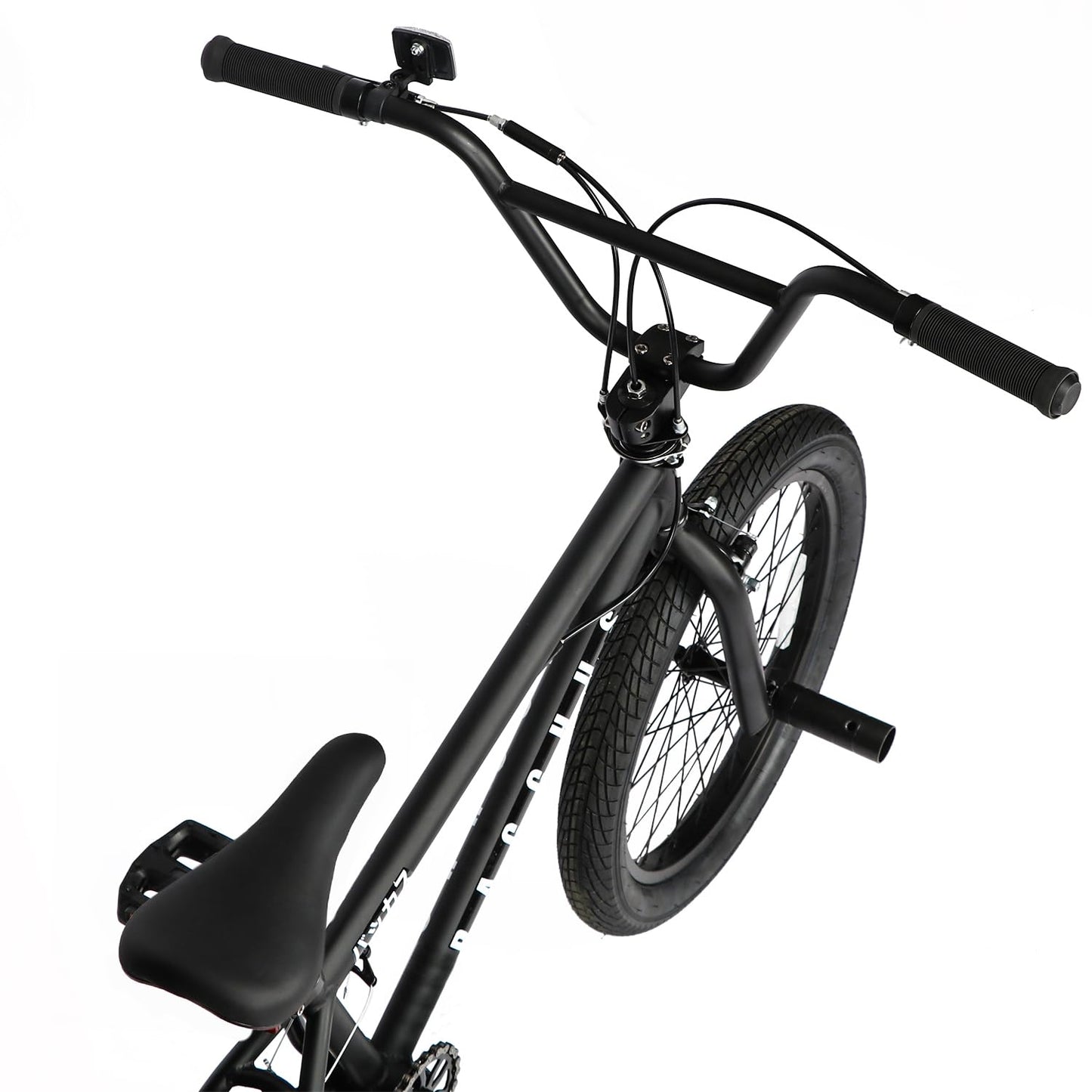 cubsala Freestyle BMX Bike, 20 Inch Yaphet Bicycle for Teen Youth Beginner Adult Riders, Bike with 360° Rotating Handlebar and 4 pegs, Color Black