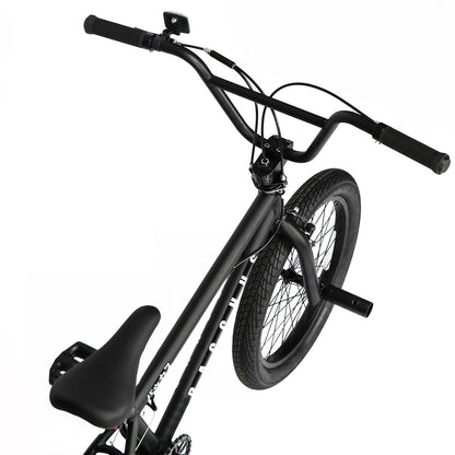 cubsala Freestyle BMX Bike, 20 Inch Yaphet Bicycle for Teen Youth Beginner Adult Riders, Bike with 360° Rotating Handlebar and 4 pegs, Color Black