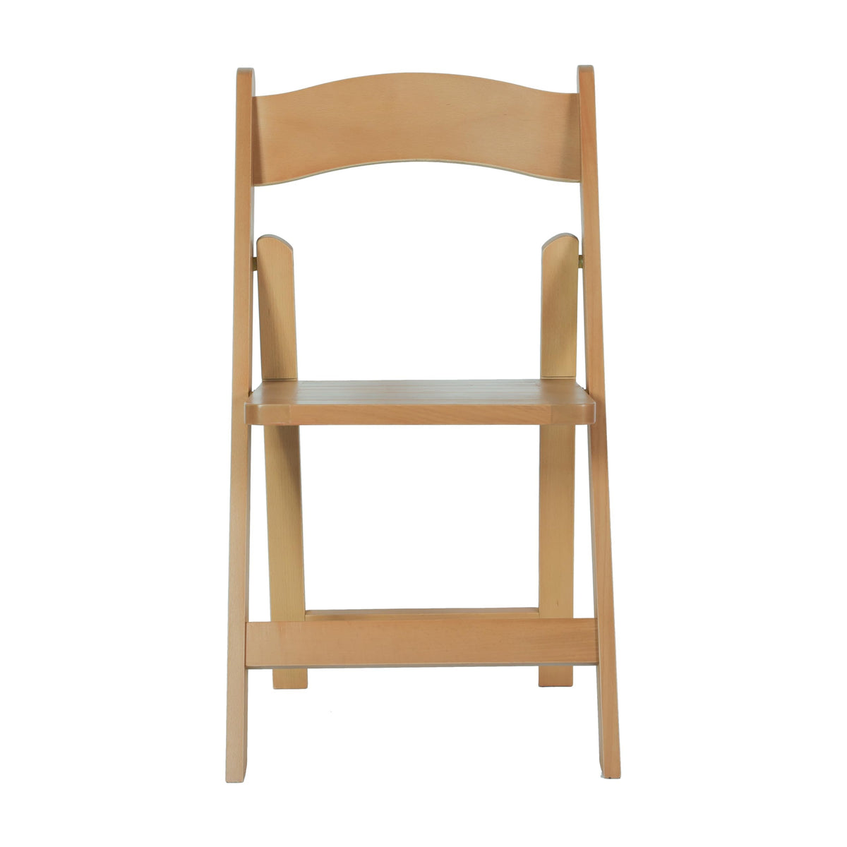 Flash Furniture Holden Commercial Solid Wood Dining Chair, Foldable Design, Solid Beechwood Frame, Curved Back, Mortise & Tenon Construction, Set of 4, Oak