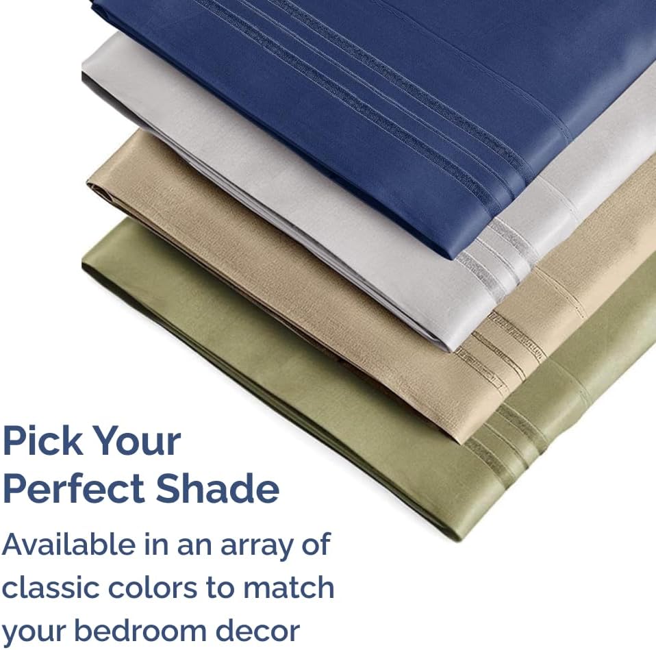 Queen Pillow Cases by [Brand Name] - Ultra Soft Hotel Quality - Wrinkle Free & Fade Resistant - Light Blue, Set of 2