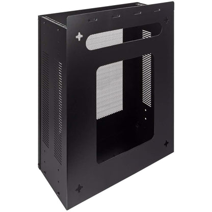 NavePoint 4U Server Rack, Vertical/Horizontal Wall Mountable Rack with Vented Enclosure for 19" IT Equipment, Cable Modems, Telecom, A/V