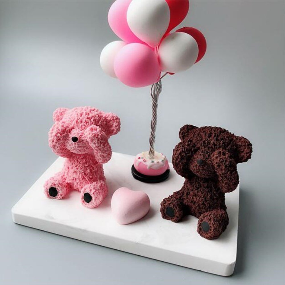 Grainrain Silicon Soap Mold Handcraft DIY 3D Candle Resin Mould for Handmade Soap Bear (11423)